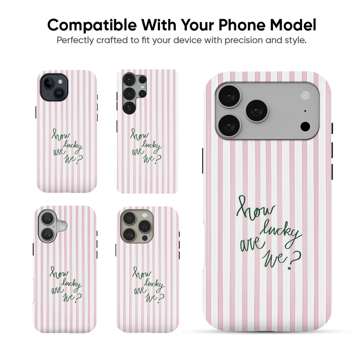 Pink Quote Stripes - cheekycase
