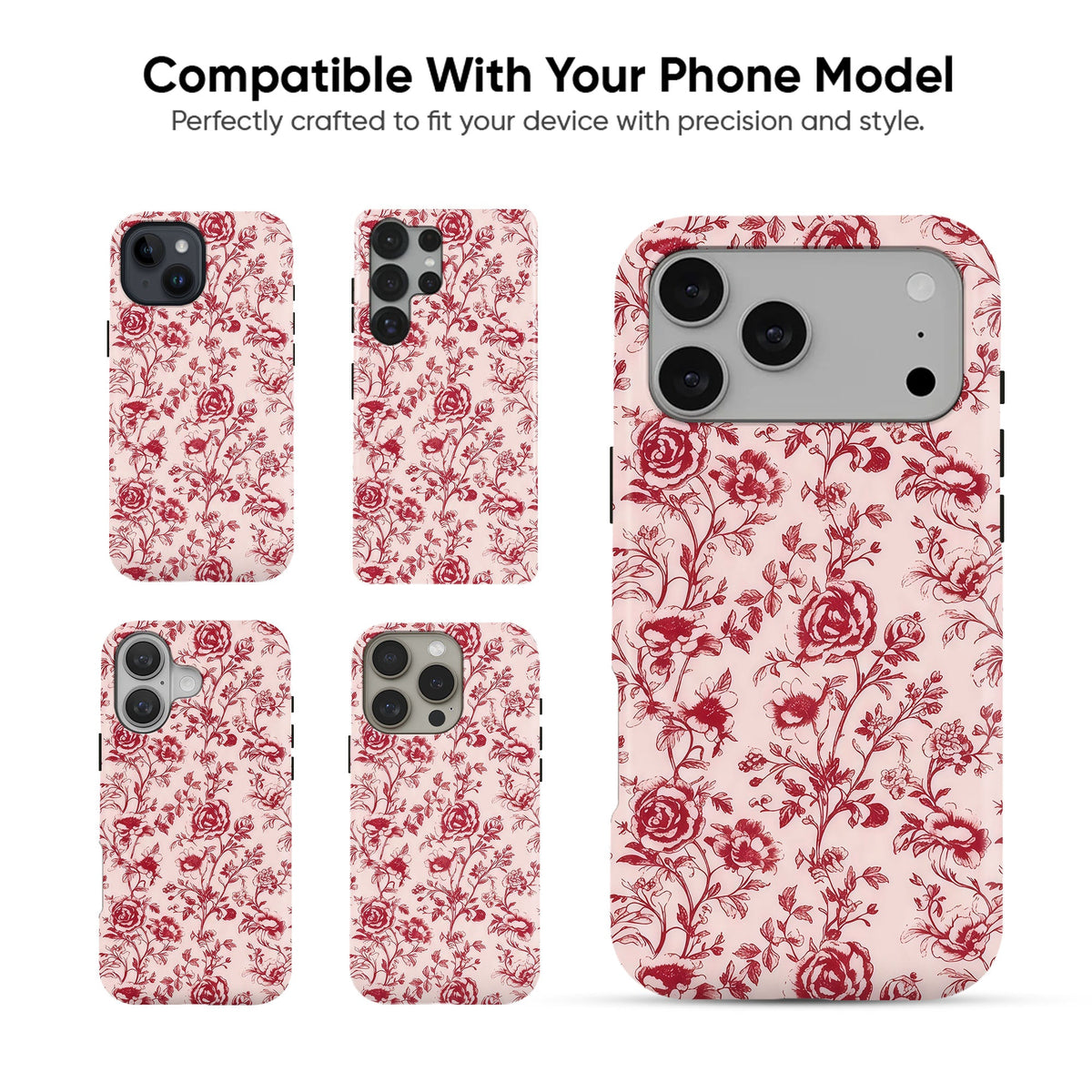 Red Rose Toile - cheekycase