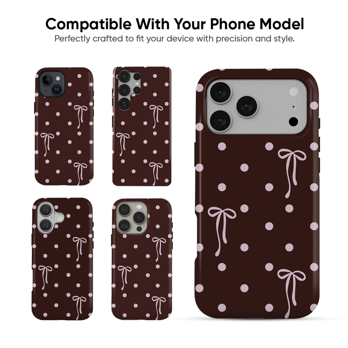 Brown Bow & Dots - cheekycase