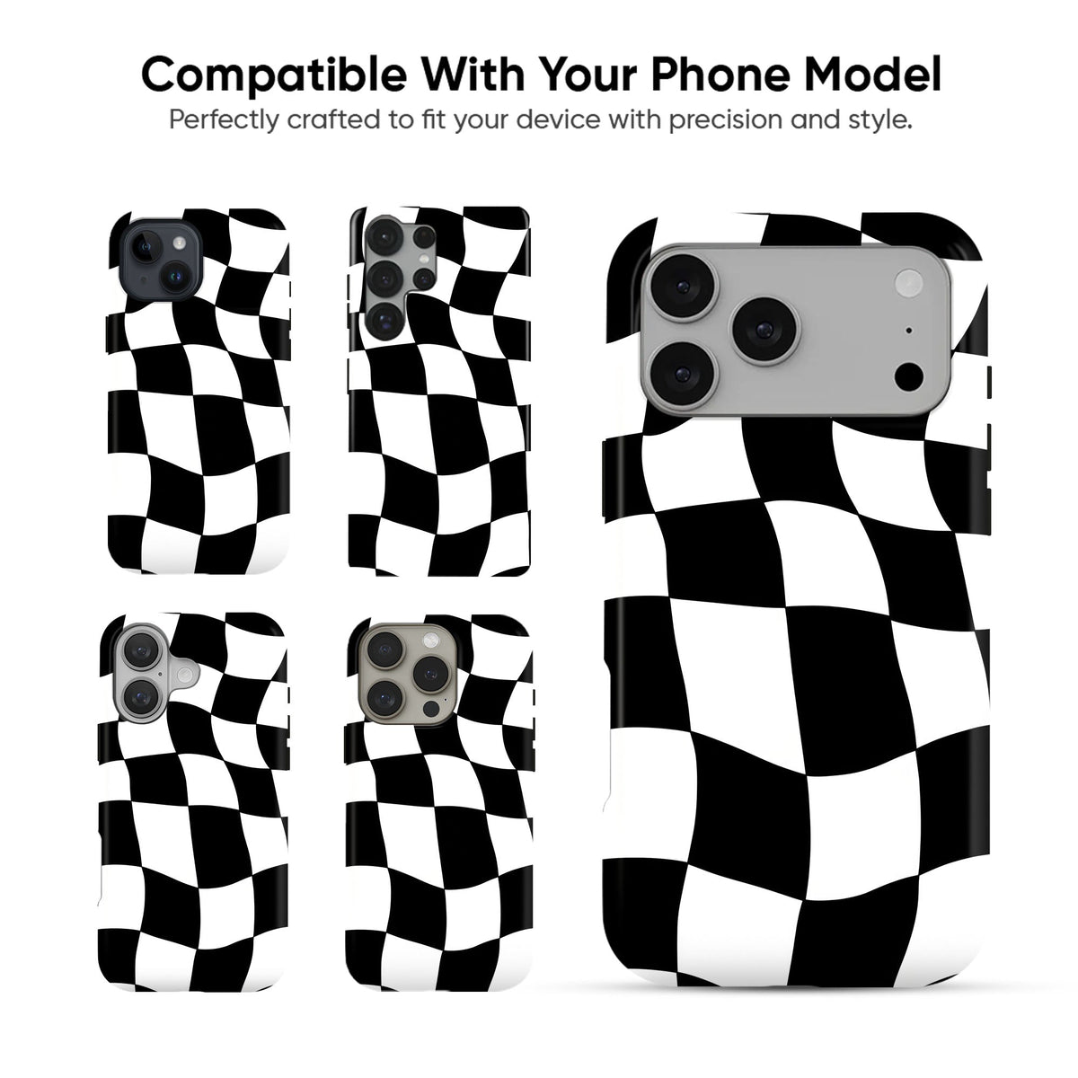 B&W Wavy Checks - cheekycase
