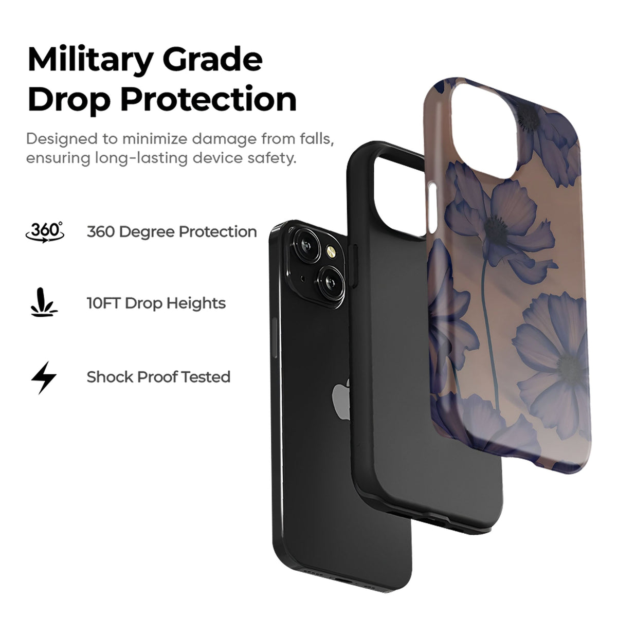 Blue Petal Haze Tough Case - cheekycase