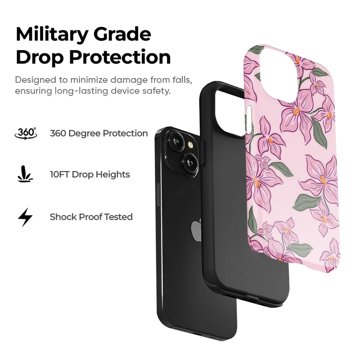 Pink Lily Floral Tough Case - cheekycase