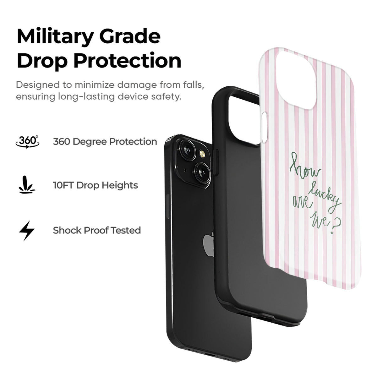Pink Quote Stripes - cheekycase