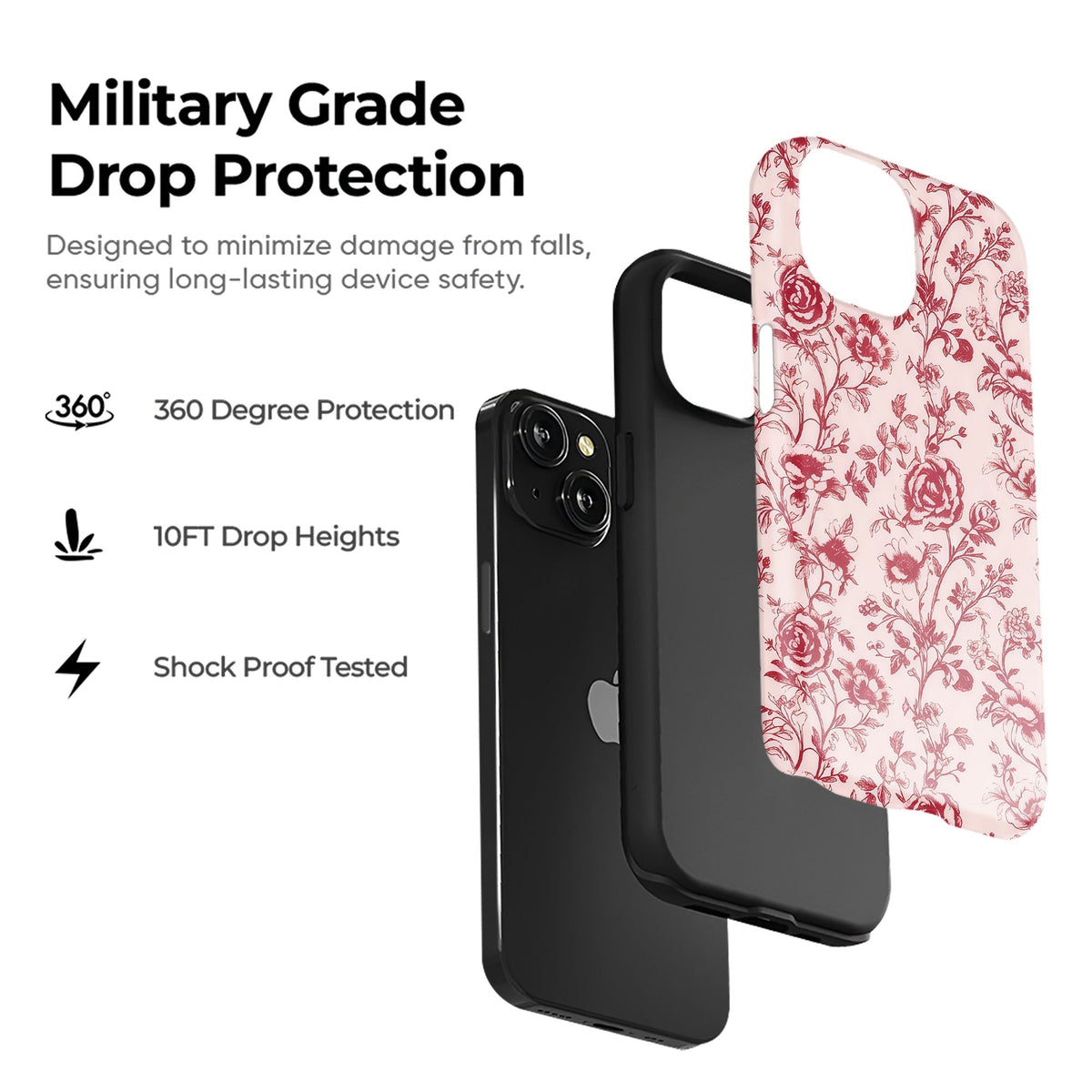 Red Rose Toile - cheekycase