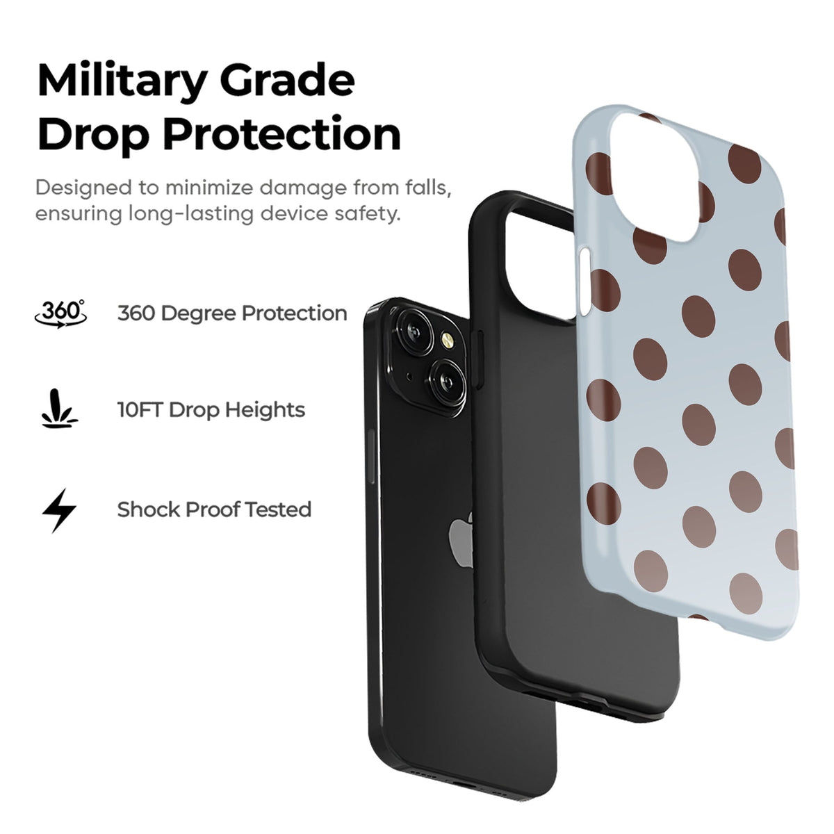 Blue Grey Dots - cheekycase