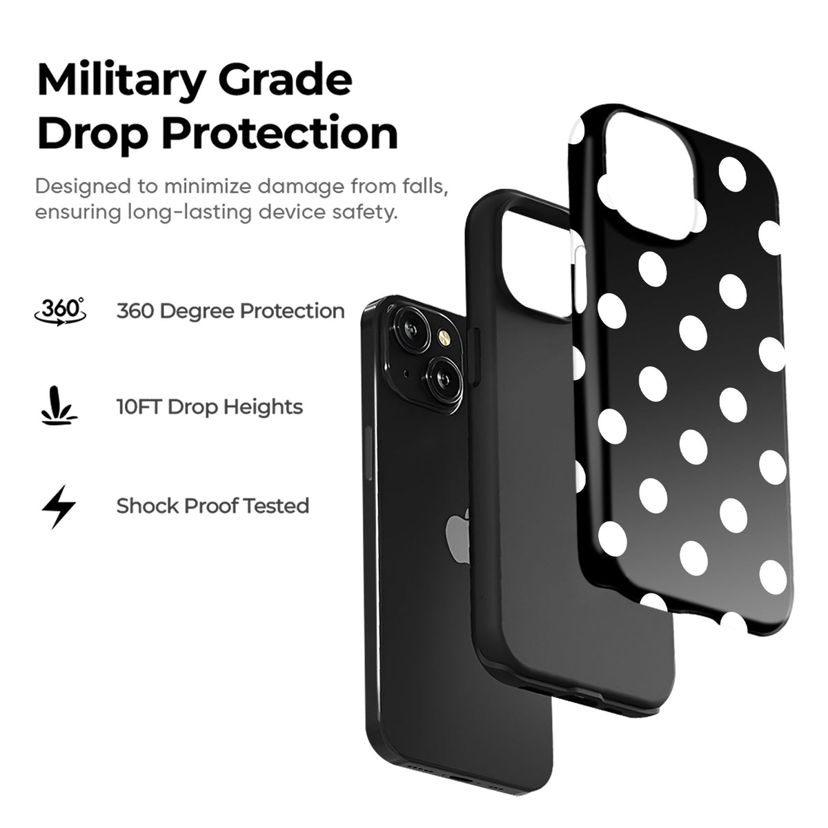 Black White Dots - cheekycase