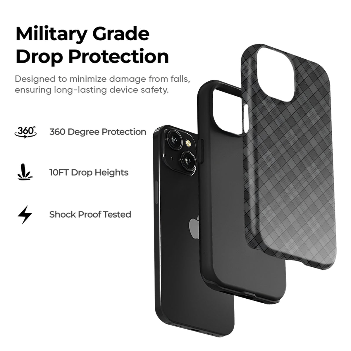 Smoky Monochrome Tough Case - cheekycase