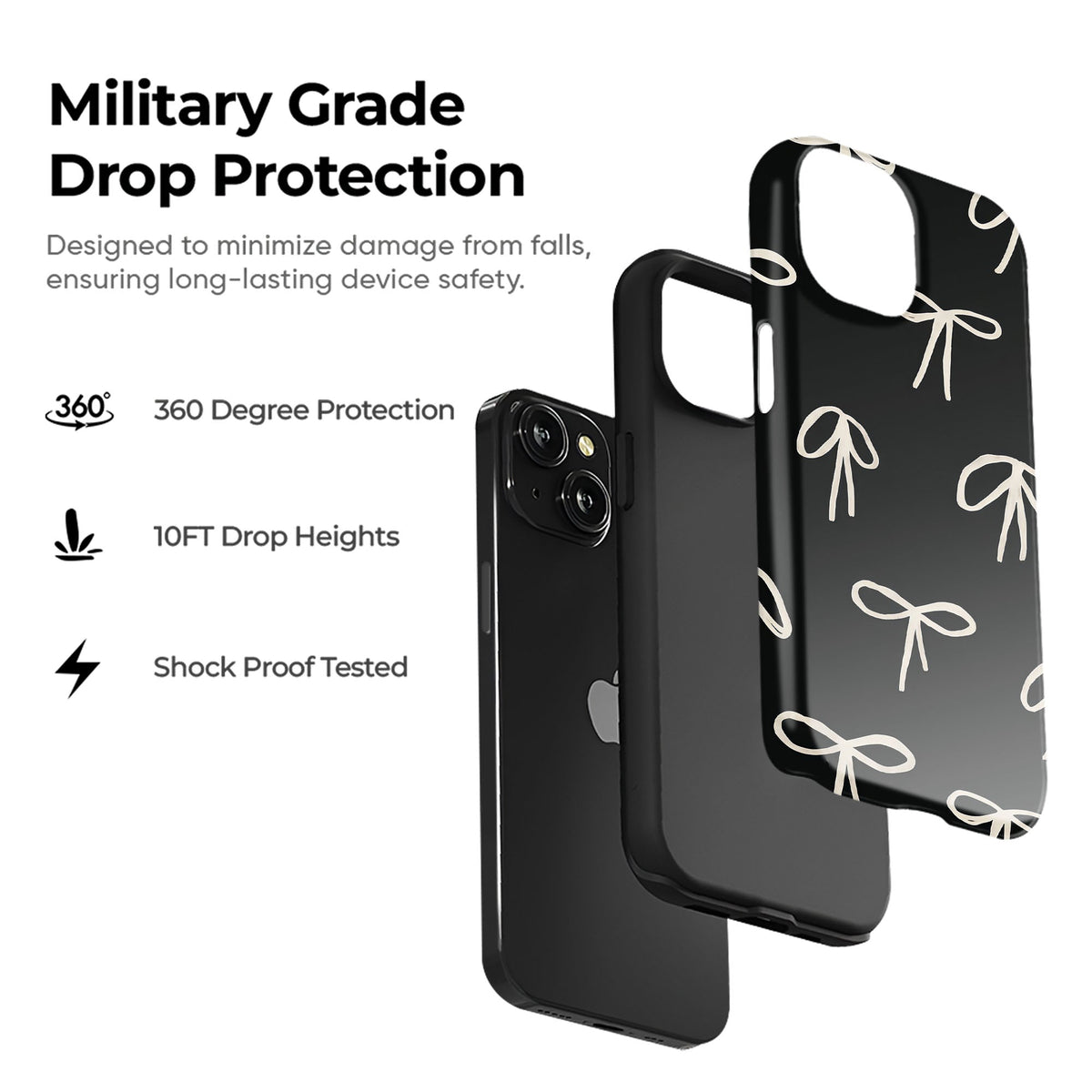 Beige Bows Tough Case - cheekycase