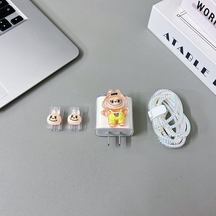3D Cute Cute Hoodie Bear Cartoon Doll Charger Case
