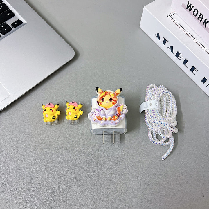 3D Cute Pika Spark Cartoon Doll Charger Case