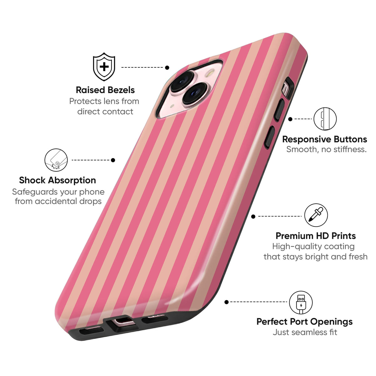 Pink Candy Stripes - cheekycase
