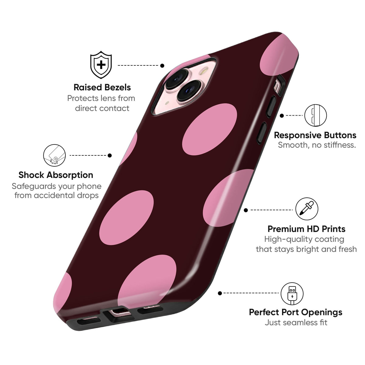 Plum Pink Dots - cheekycase