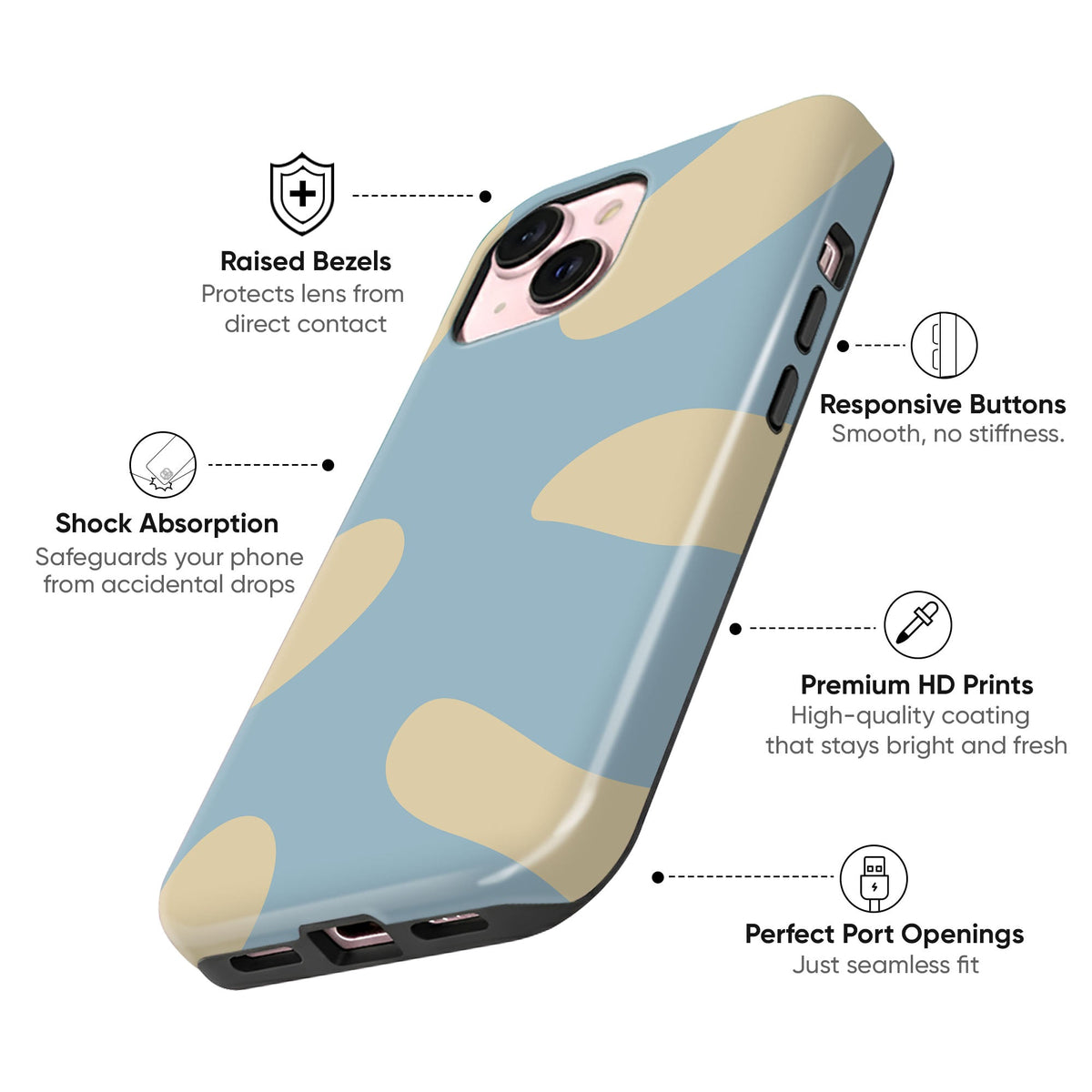 Blue Cream Abstract - cheekycase