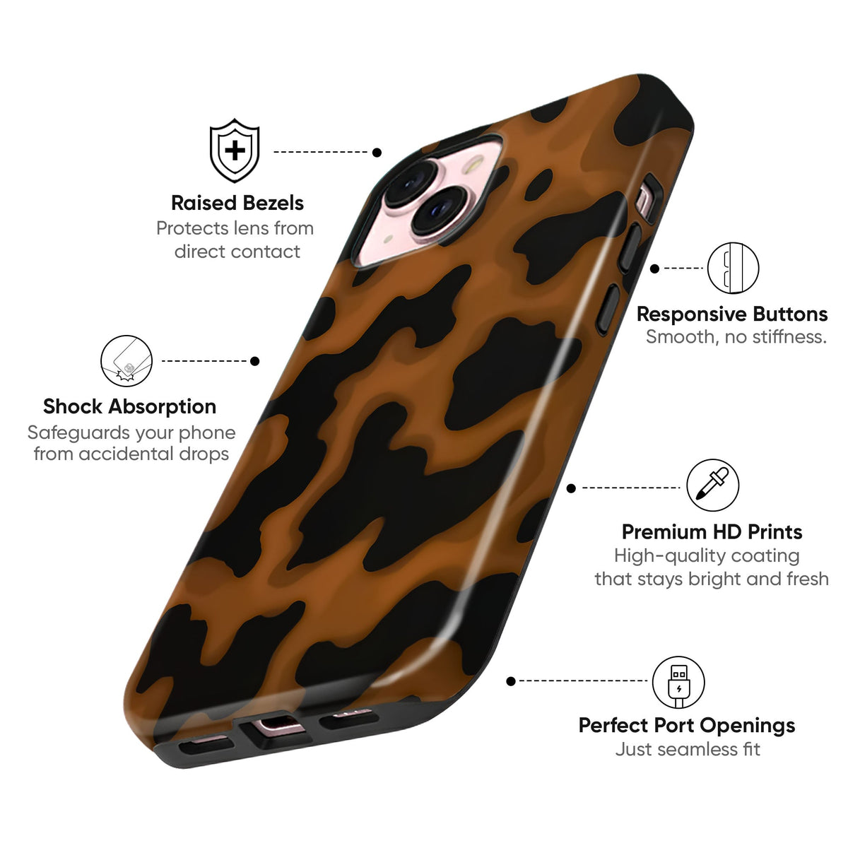 Brown Lava Tough Case - cheekycase
