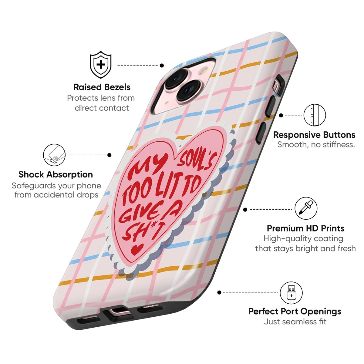 Sassy Patch Grid Tough Case - cheekycase
