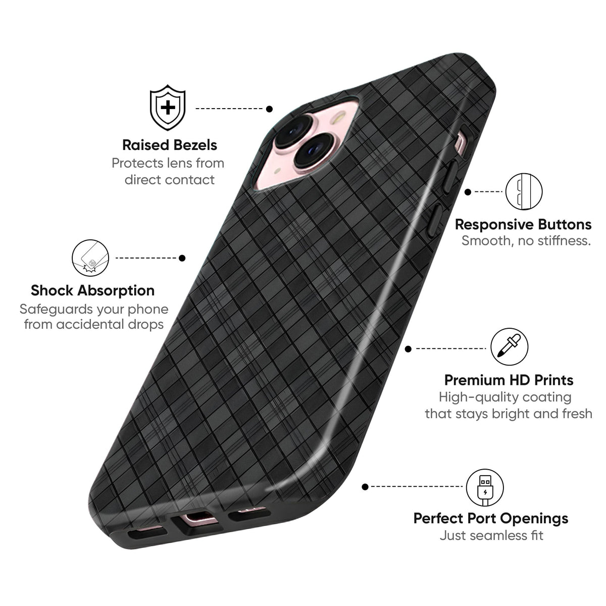 Smoky Monochrome Tough Case - cheekycase