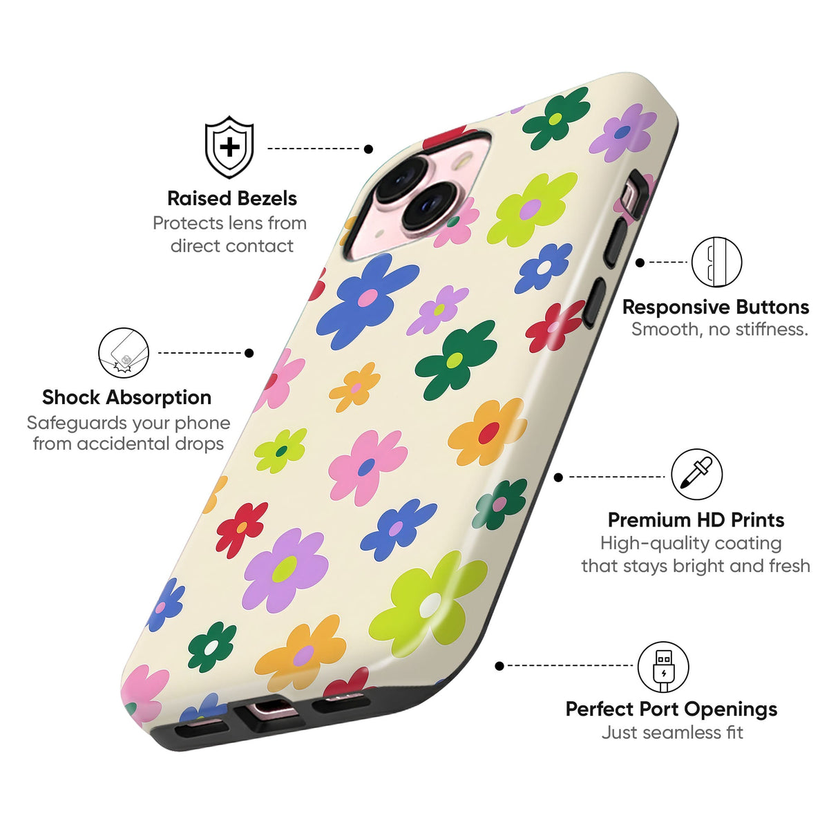 Rainbow Field Tough Case - cheekycase