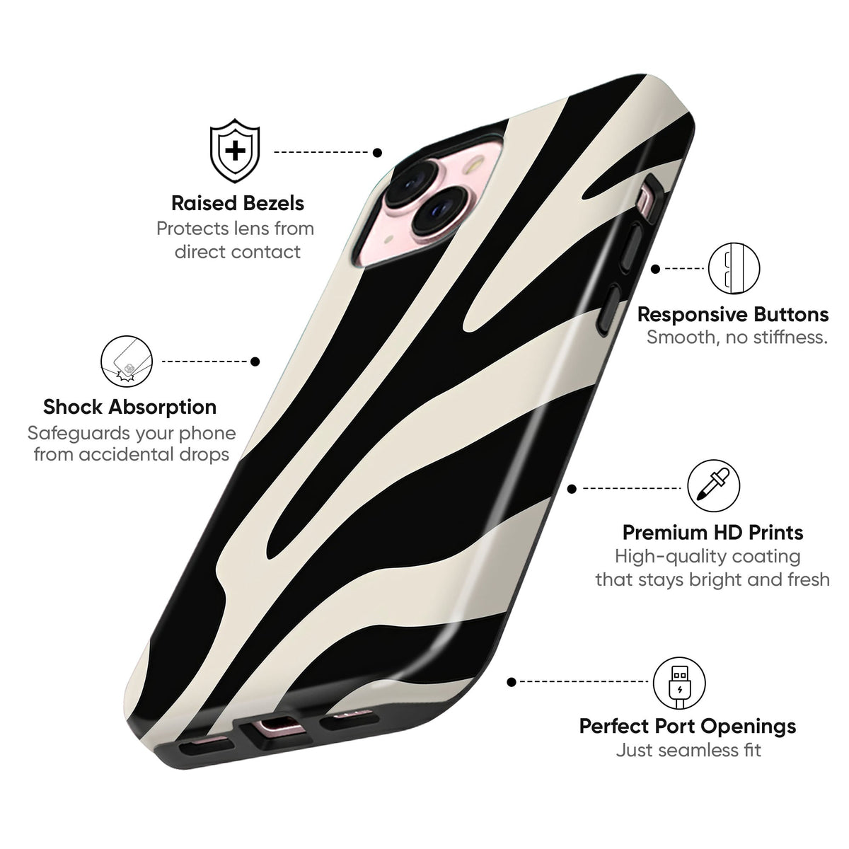 Psychedelic Zebra Tough Case - cheekycase