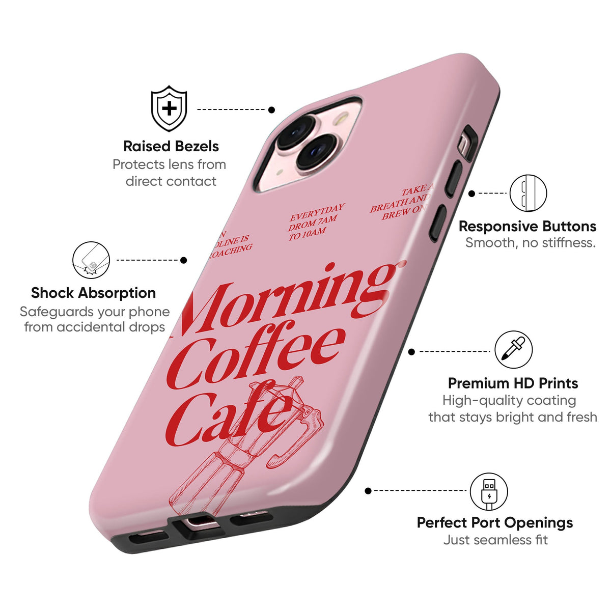 Morning Coffee Club Tough Case - cheekycase