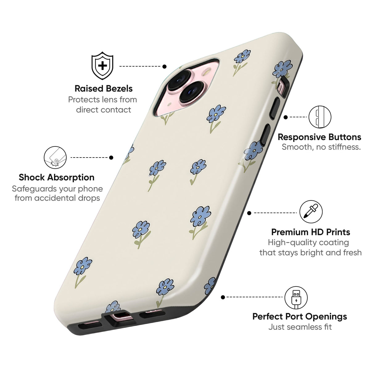 Bluebell Whisper Tough Case - cheekycase