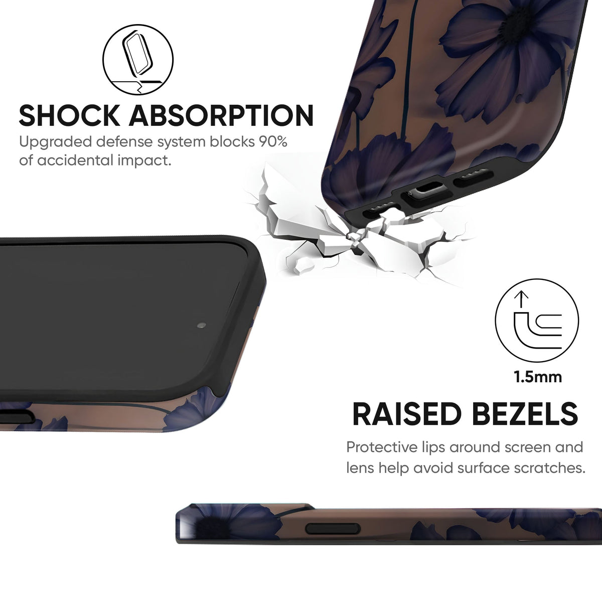 Blue Petal Haze Tough Case - cheekycase