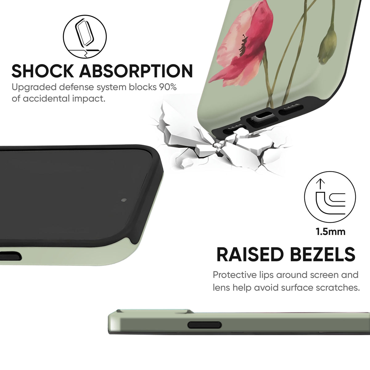 Peony Whisper Tough Case - cheekycase