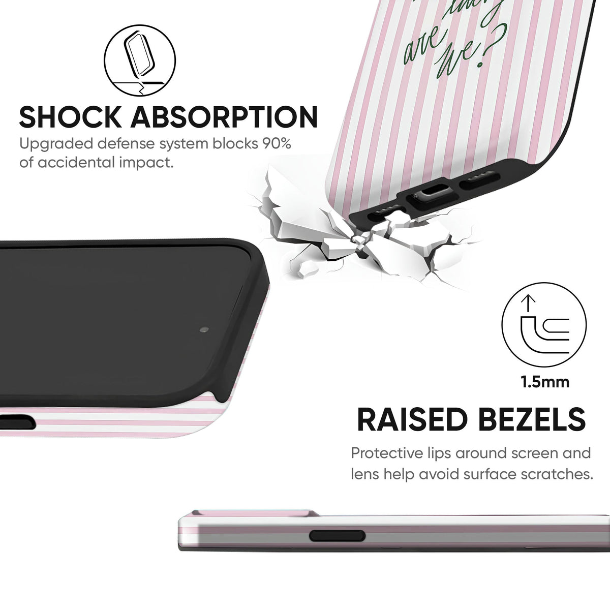 Pink Quote Stripes - cheekycase