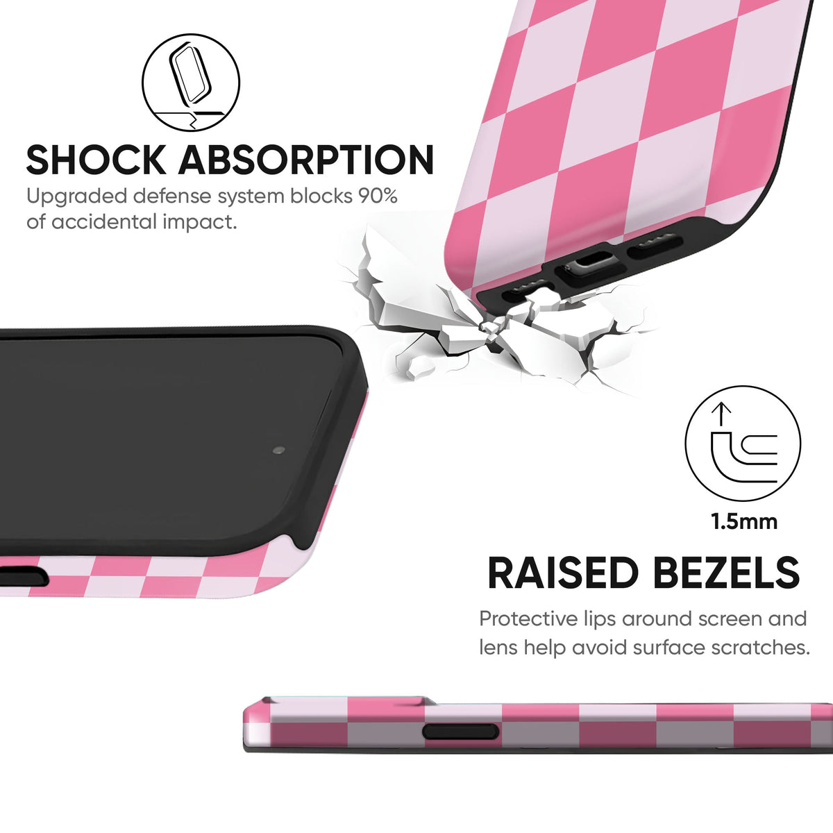 Pink Checkerboard - cheekycase