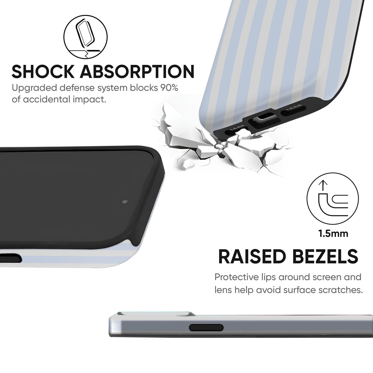 Sky Blue Stripes - cheekycase
