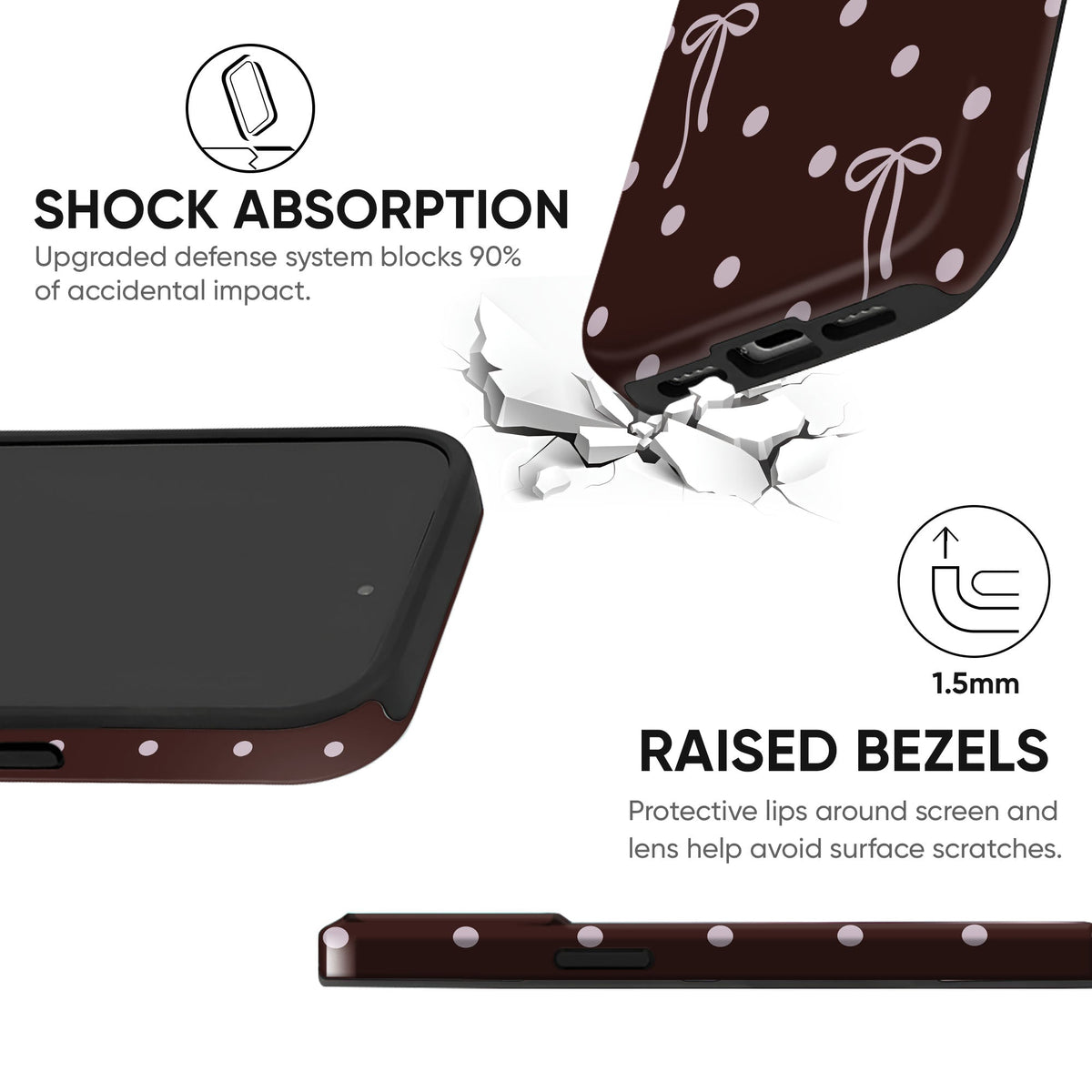 Brown Bow & Dots - cheekycase