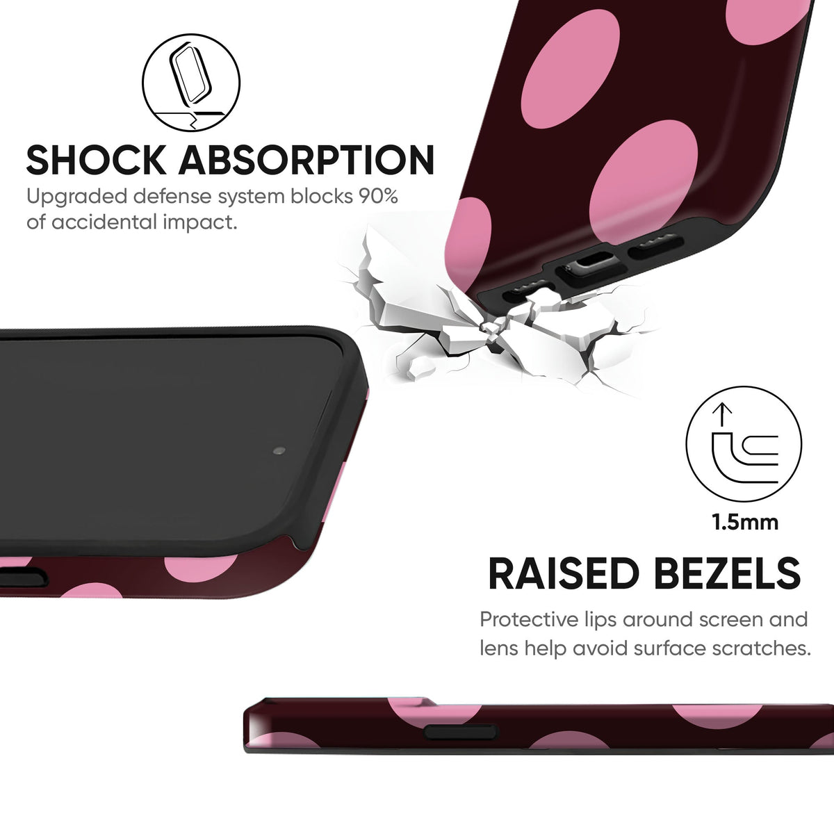 Plum Pink Dots - cheekycase