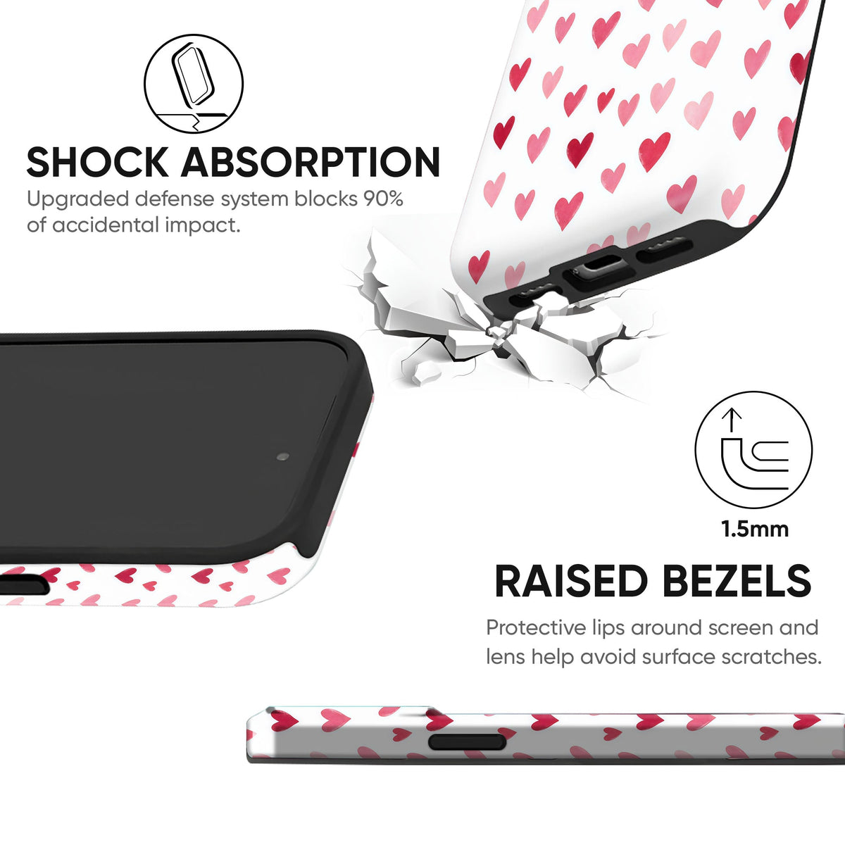 Pink Hearts Mini - cheekycase
