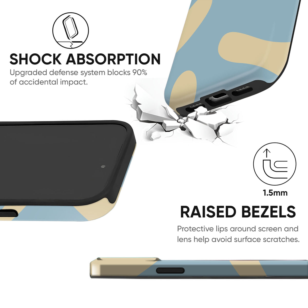 Blue Cream Abstract - cheekycase