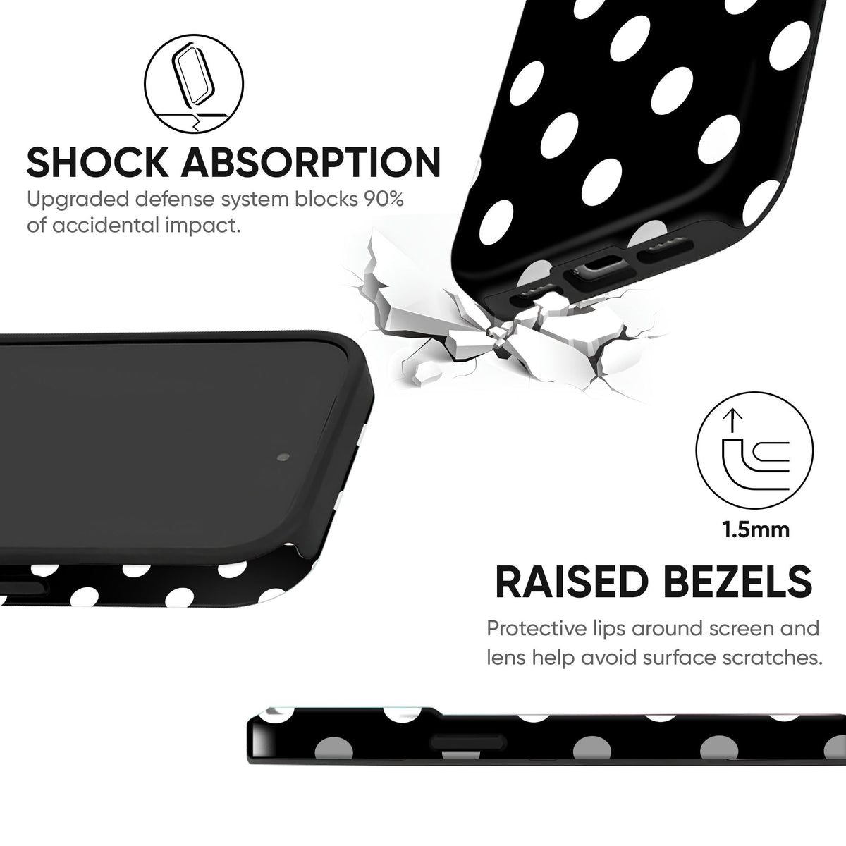 Black White Dots - cheekycase