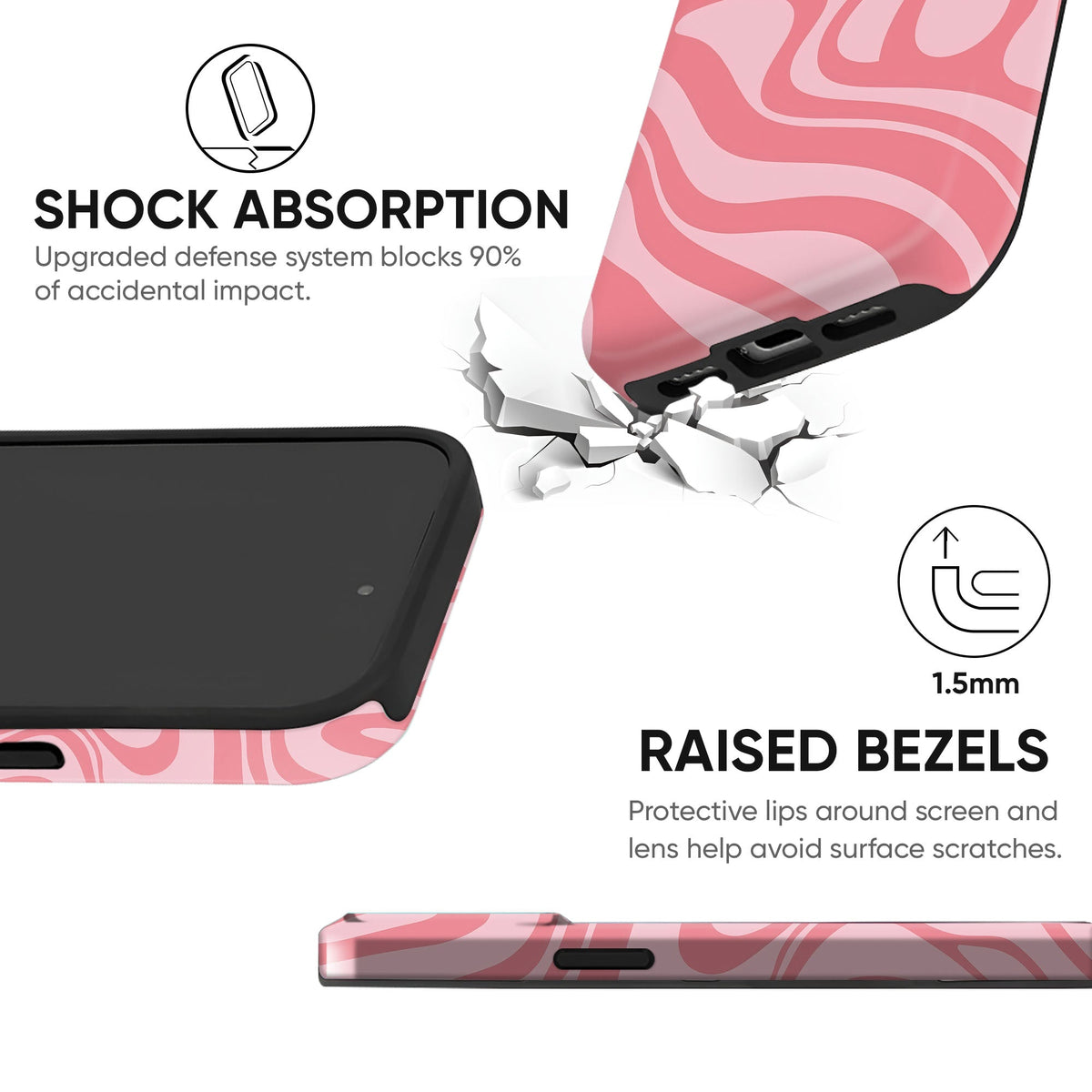 Pink Marble Swirls - cheekycase