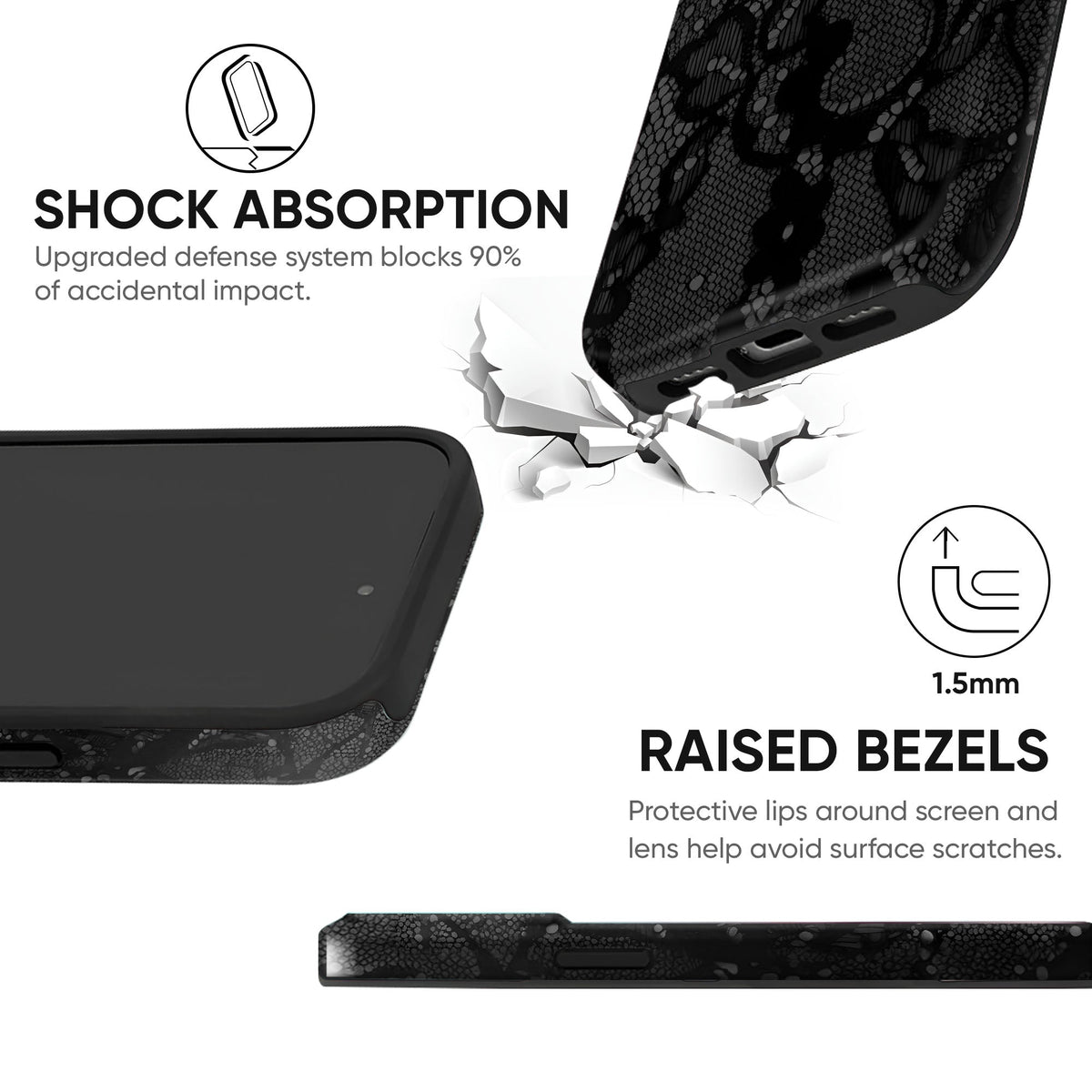 Midnight Lace Tough Case - cheekycase