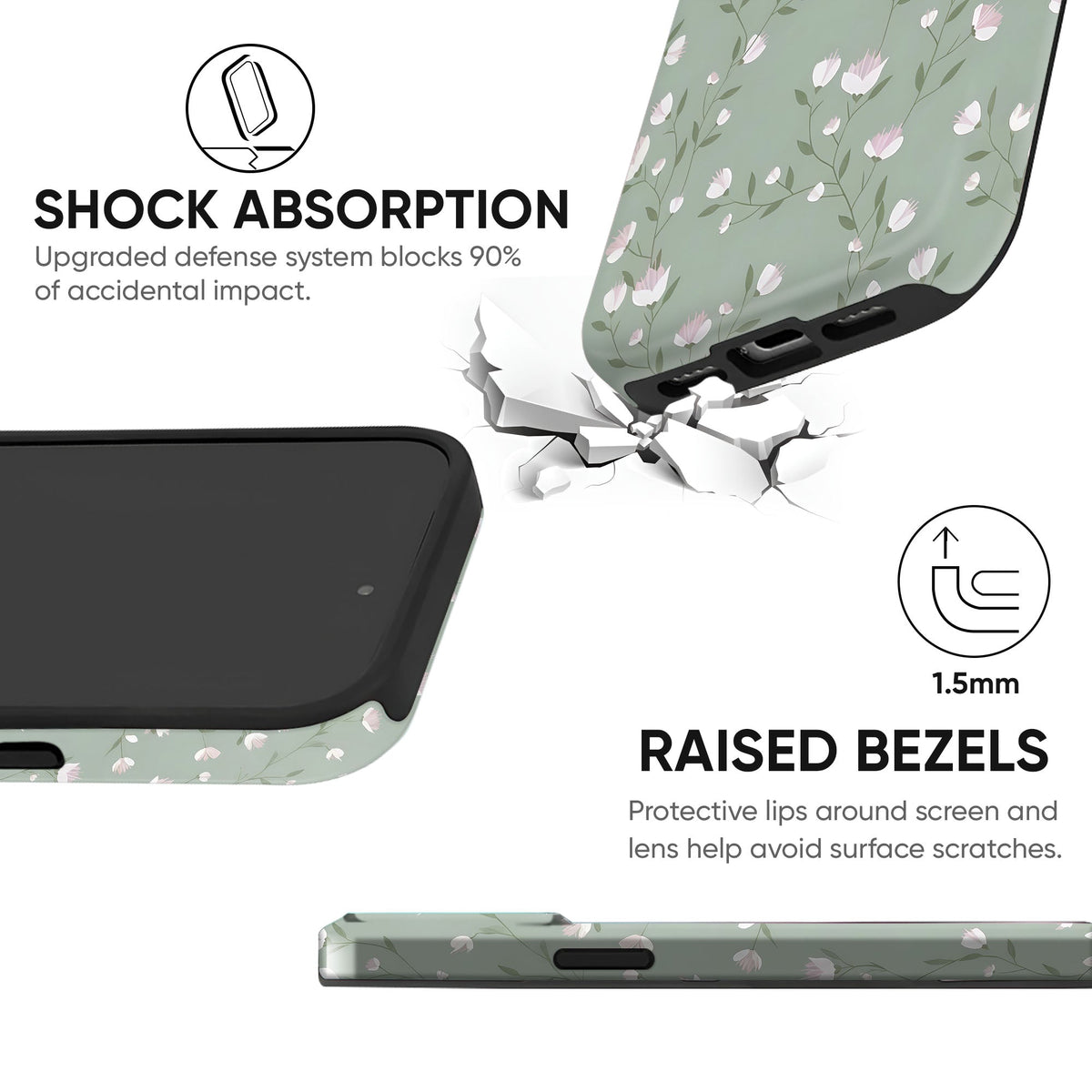 Mint Garden Tough Case - cheekycase