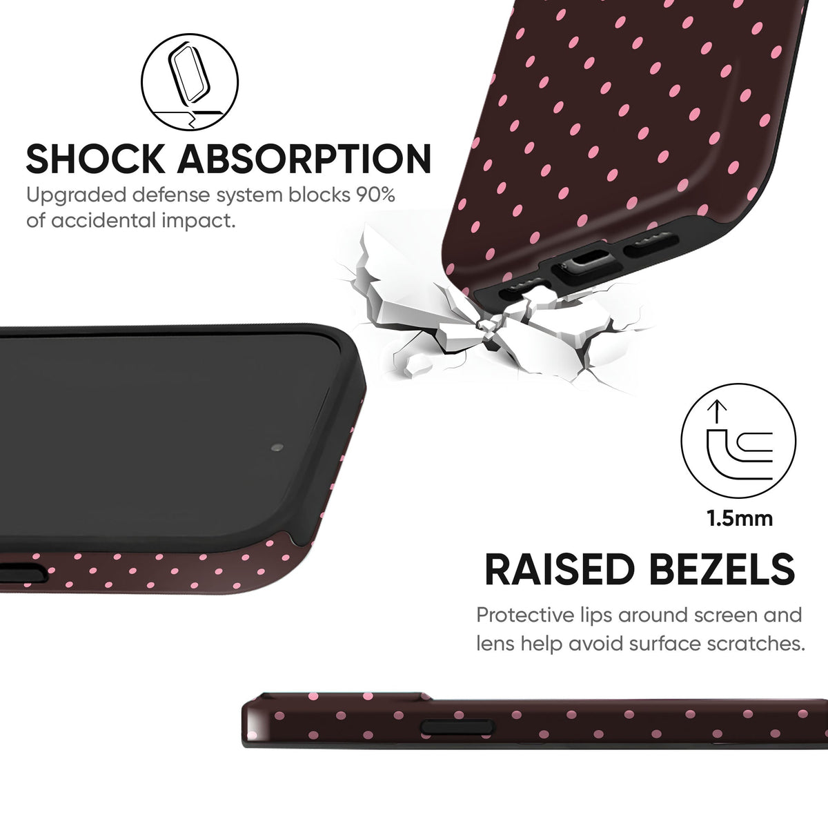 Retro Dot Scatter Tough Case - cheekycase