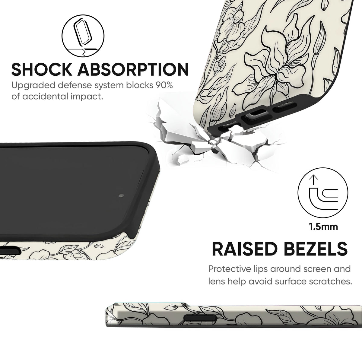 Bloom Engraving Tough Case - cheekycase