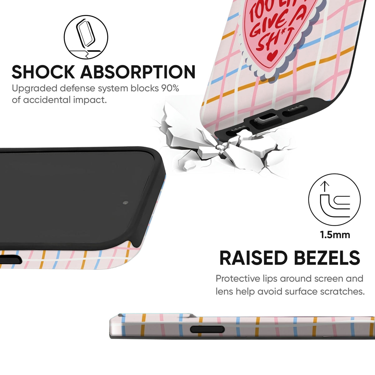 Sassy Patch Grid Tough Case - cheekycase