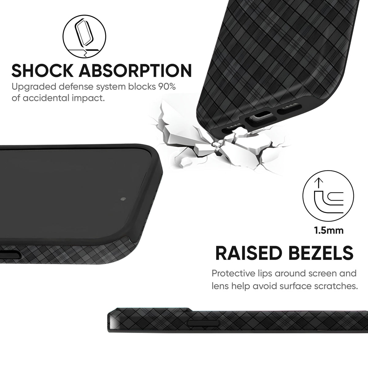 Smoky Monochrome Tough Case - cheekycase