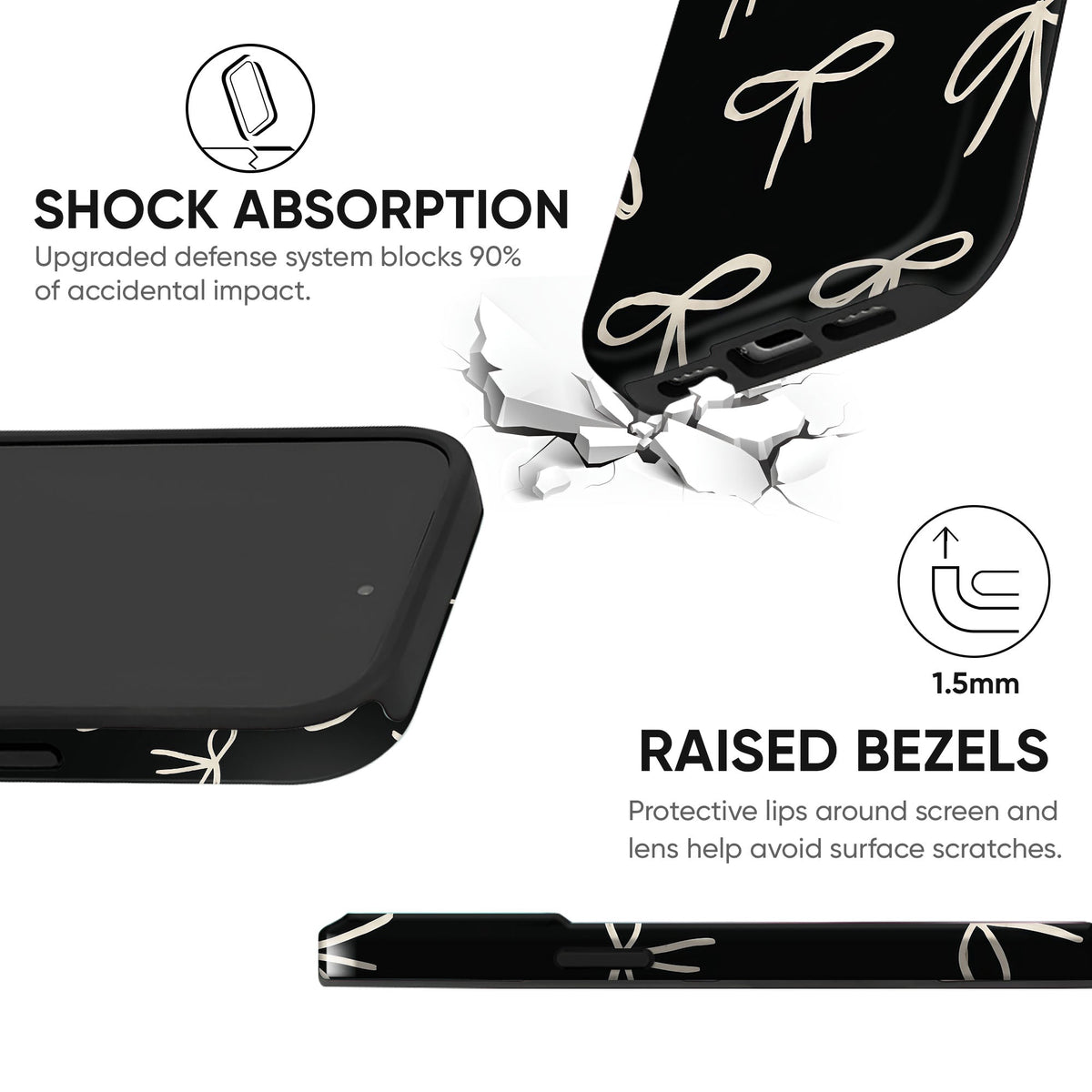Beige Bows Tough Case - cheekycase