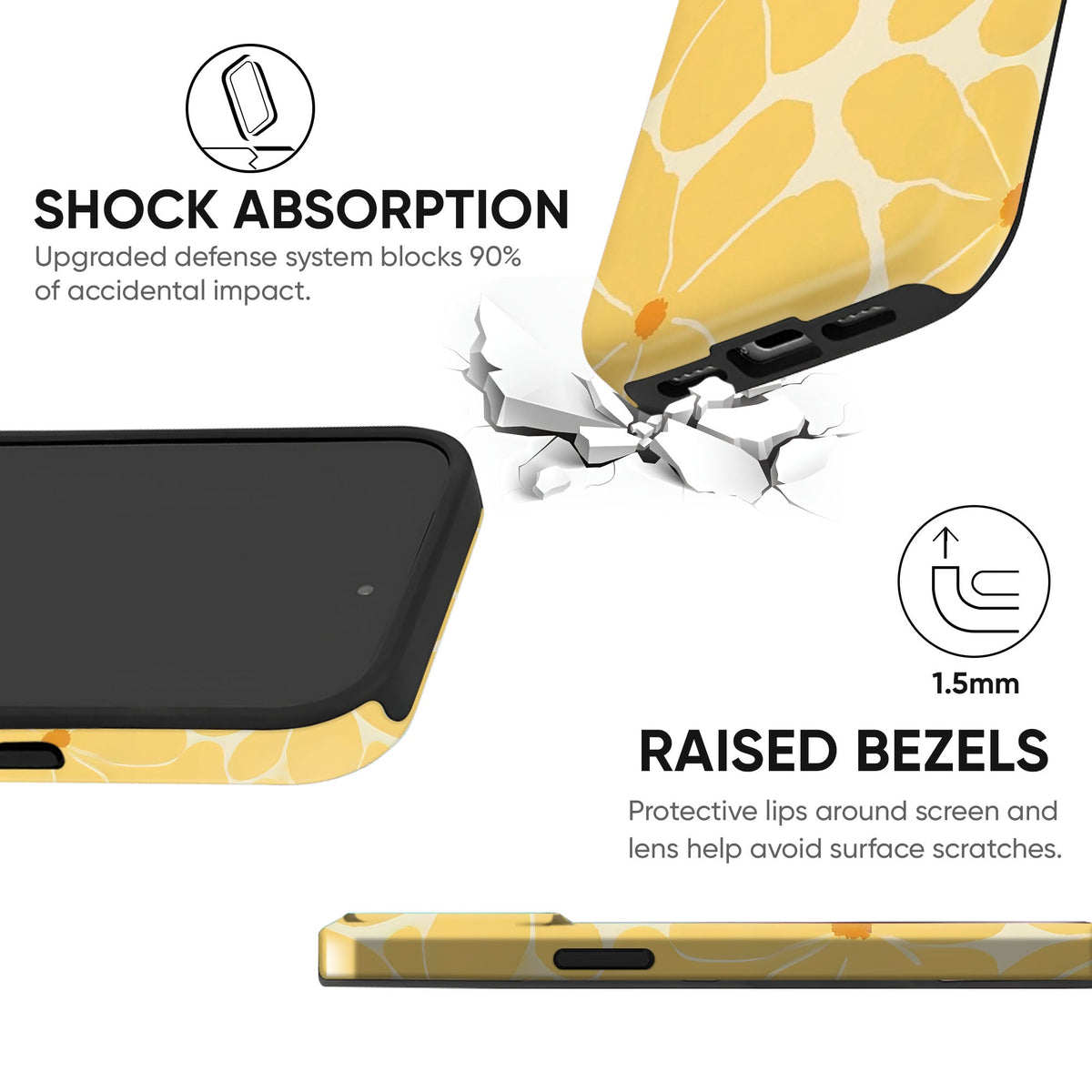 Mustard Bloom Tough Case - cheekycase