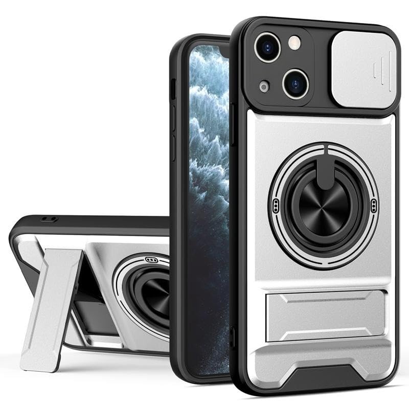 Slide Camera Lens Protection Amor Shockproof Magnetic Phone Case for iPhone