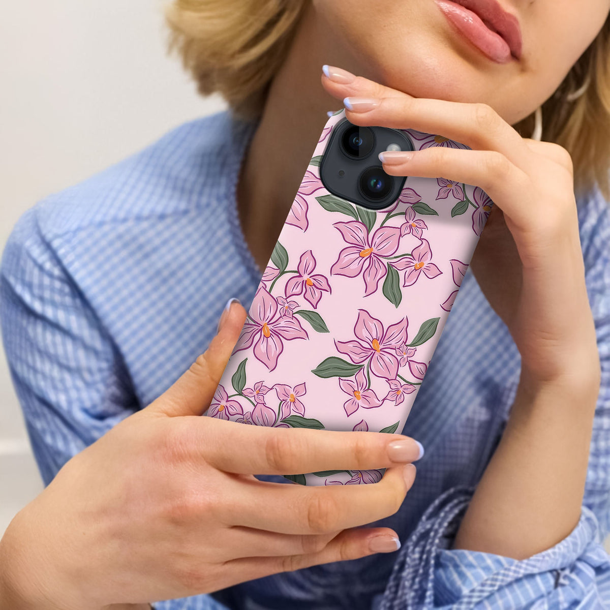 Pink Lily Floral Tough Case - cheekycase