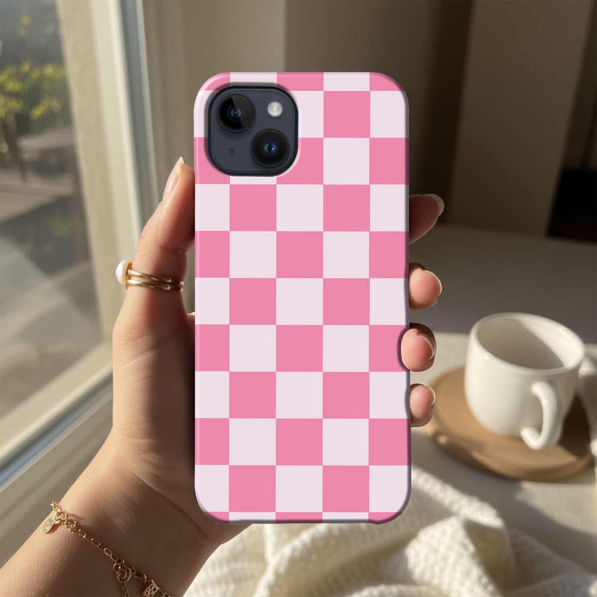 Pink Checkerboard - cheekycase