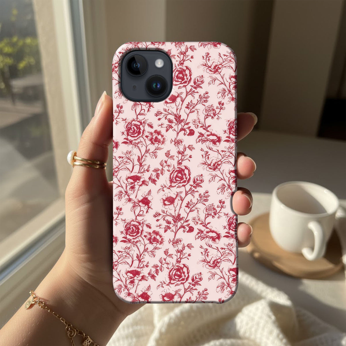 Red Rose Toile - cheekycase