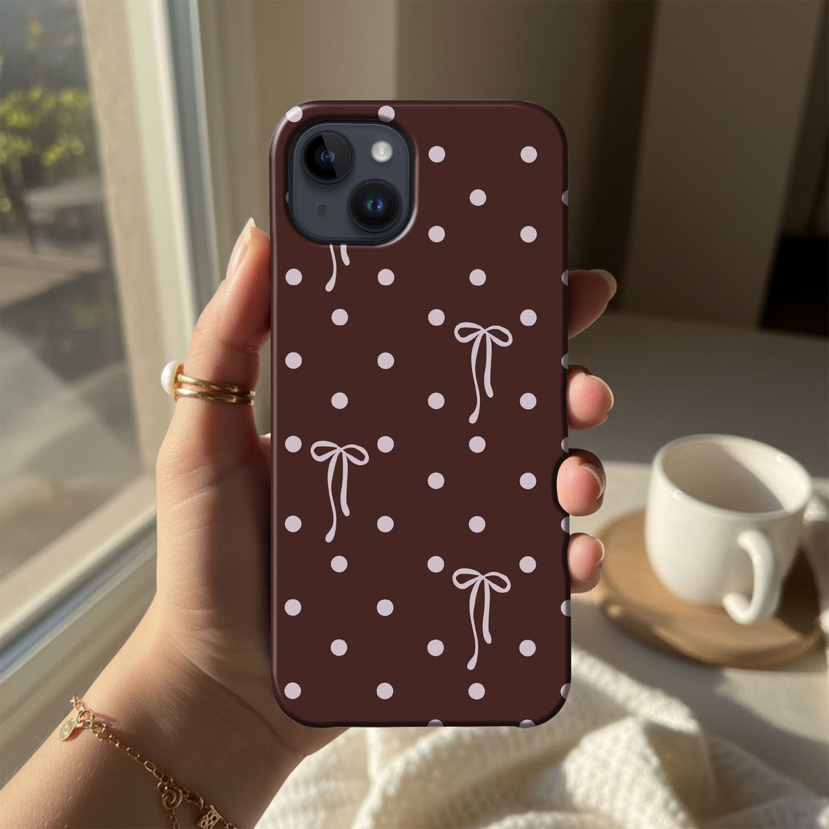 Brown Bow & Dots - cheekycase