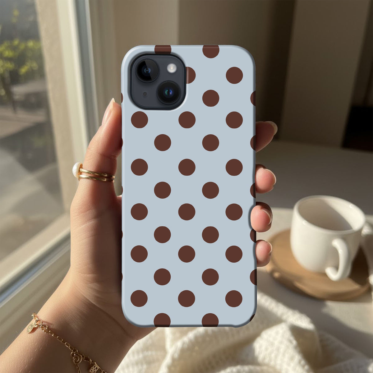 Blue Grey Dots - cheekycase