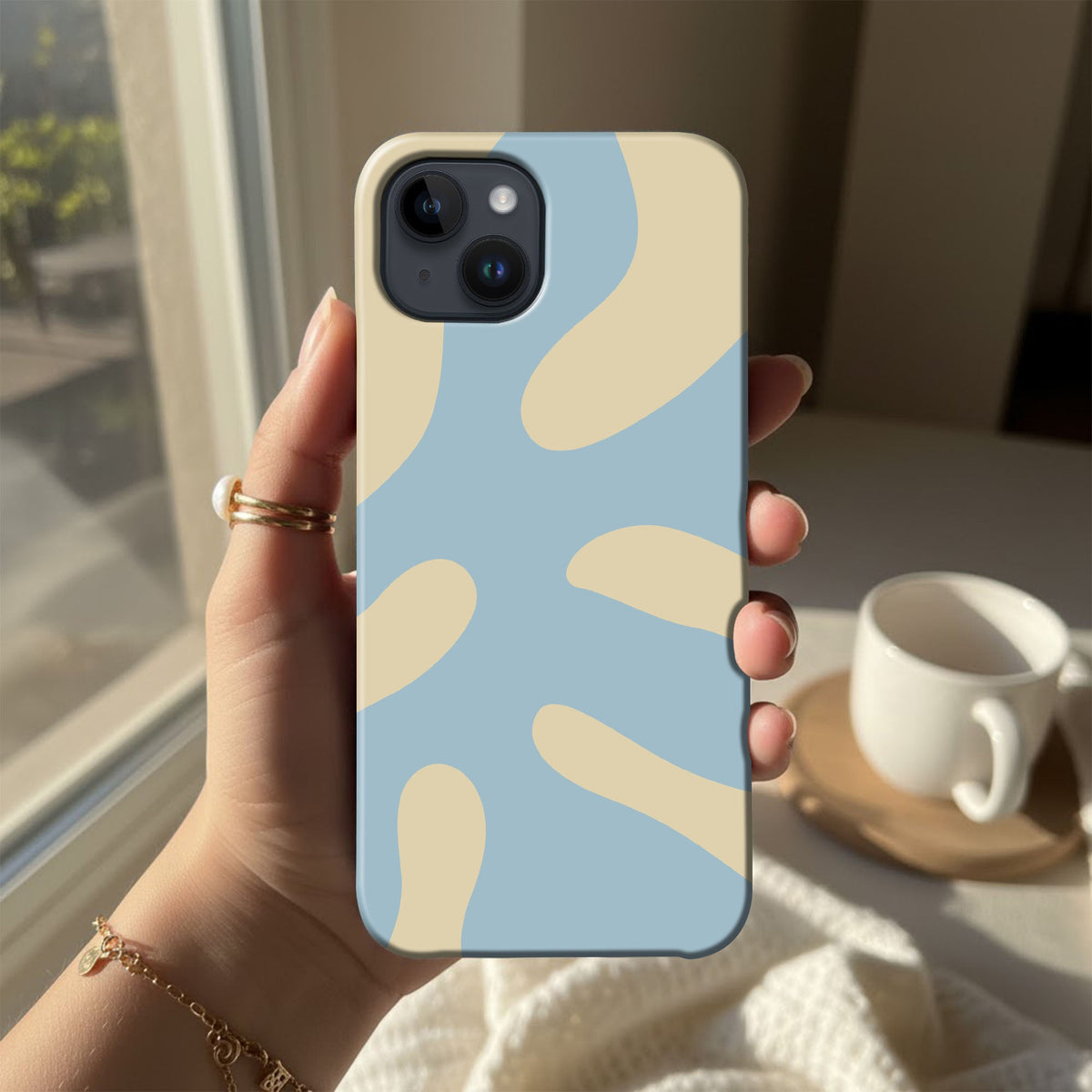 Blue Cream Abstract - cheekycase